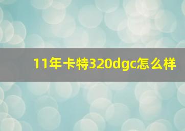 11年卡特320dgc怎么样