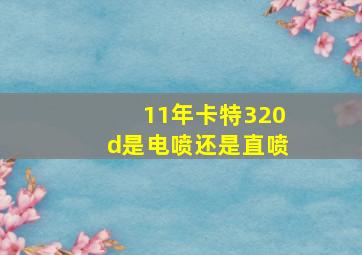 11年卡特320d是电喷还是直喷