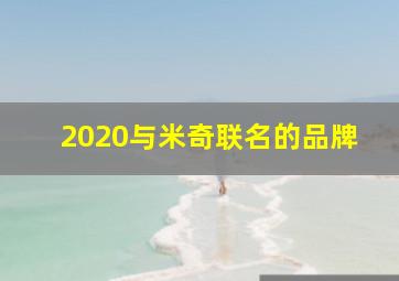 2020与米奇联名的品牌