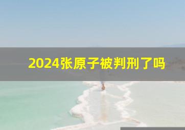 2024张原子被判刑了吗