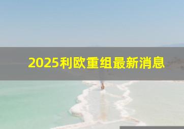 2025利欧重组最新消息