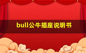 bull公牛插座说明书