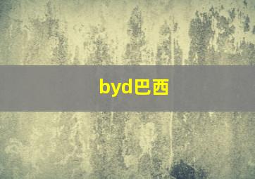 byd巴西