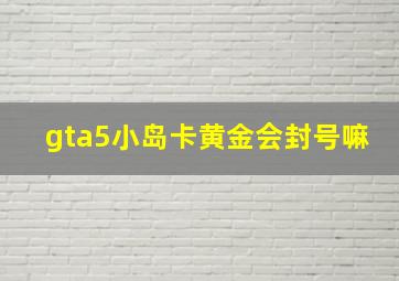 gta5小岛卡黄金会封号嘛