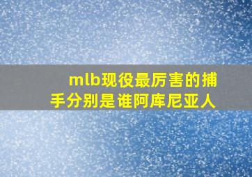 mlb现役最厉害的捕手分别是谁阿库尼亚人