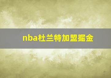 nba杜兰特加盟掘金