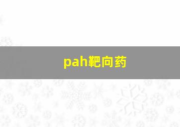 pah靶向药