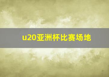 u20亚洲杯比赛场地