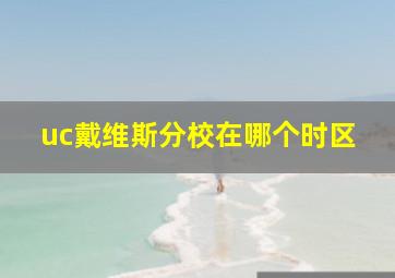 uc戴维斯分校在哪个时区