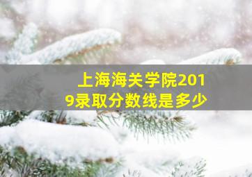 上海海关学院2019录取分数线是多少