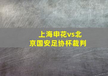 上海申花vs北京国安足协杯裁判