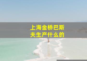 上海金桥巴斯夫生产什么的