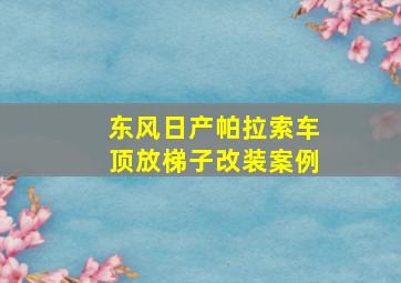 东风日产帕拉索车顶放梯子改装案例