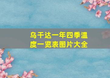 乌干达一年四季温度一览表图片大全