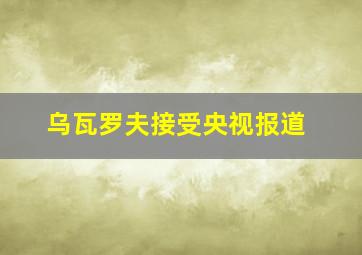 乌瓦罗夫接受央视报道