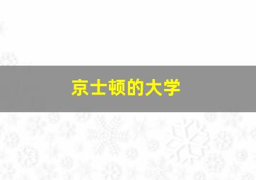 京士顿的大学