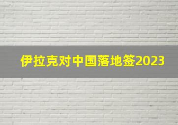 伊拉克对中国落地签2023