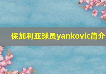 保加利亚球员yankovic简介