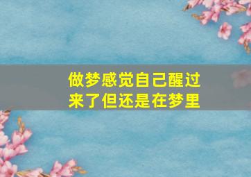 做梦感觉自己醒过来了但还是在梦里