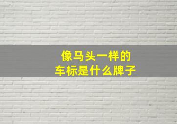 像马头一样的车标是什么牌子