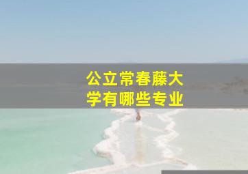 公立常春藤大学有哪些专业