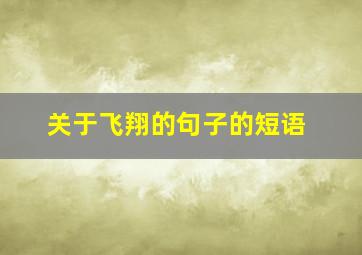 关于飞翔的句子的短语