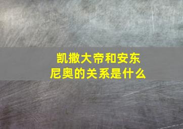 凯撒大帝和安东尼奥的关系是什么