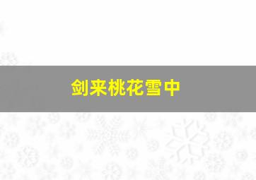 剑来桃花雪中