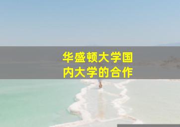 华盛顿大学国内大学的合作