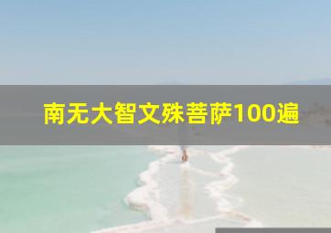 南无大智文殊菩萨100遍