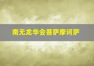 南无龙华会菩萨摩诃萨