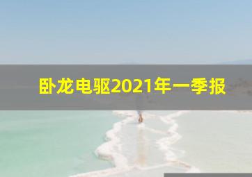 卧龙电驱2021年一季报