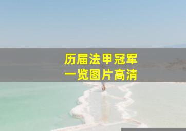 历届法甲冠军一览图片高清