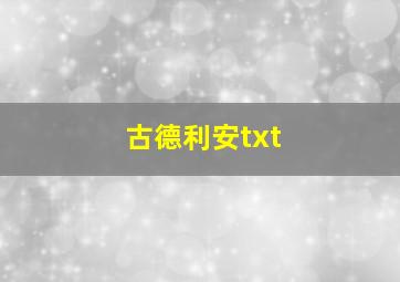 古德利安txt