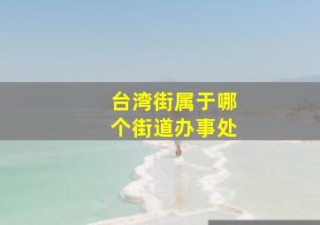 台湾街属于哪个街道办事处