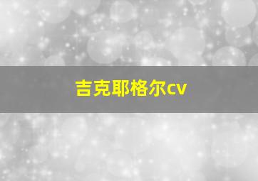 吉克耶格尔cv