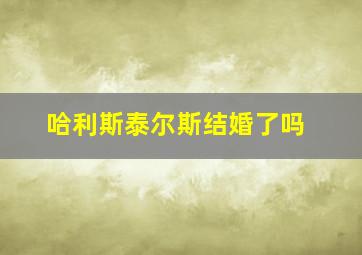 哈利斯泰尔斯结婚了吗