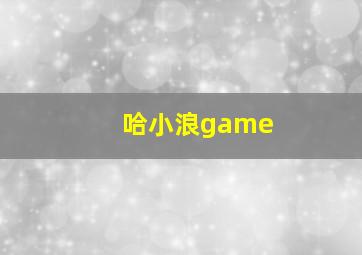 哈小浪game