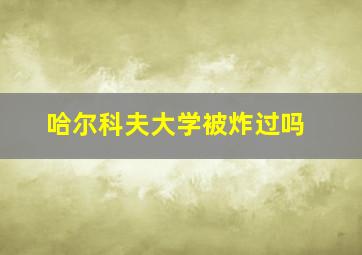 哈尔科夫大学被炸过吗