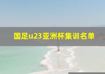 国足u23亚洲杯集训名单