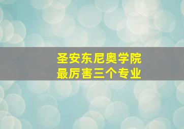 圣安东尼奥学院最厉害三个专业