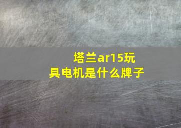 塔兰ar15玩具电机是什么牌子