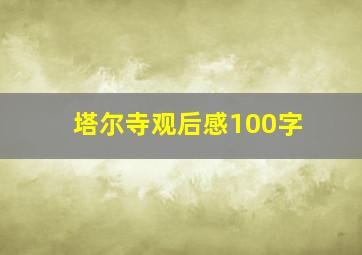 塔尔寺观后感100字