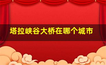 塔拉峡谷大桥在哪个城市