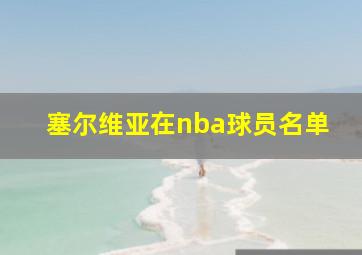 塞尔维亚在nba球员名单