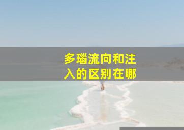 多瑙流向和注入的区别在哪