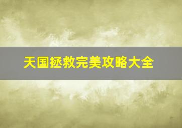 天国拯救完美攻略大全