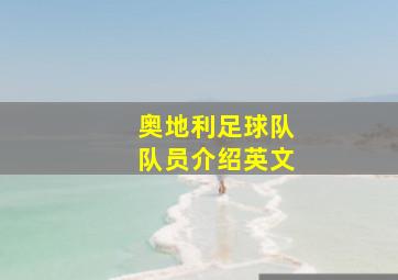 奥地利足球队队员介绍英文