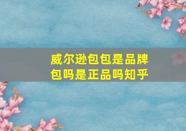 威尔逊包包是品牌包吗是正品吗知乎