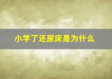 小学了还尿床是为什么